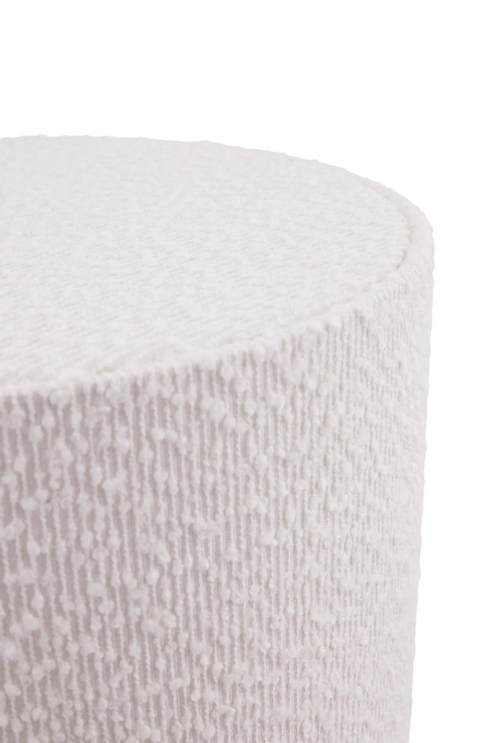 Florian gulvlampe, Hvit bouclé/svart, Ø30x80 cm Globen Lighting