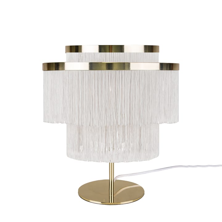 Frans bordlampe - hvit, messing - Globen Lighting