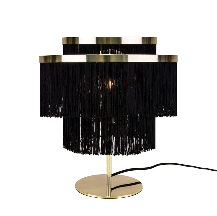 Frans bordlampe, svart, messing Globen Lighting