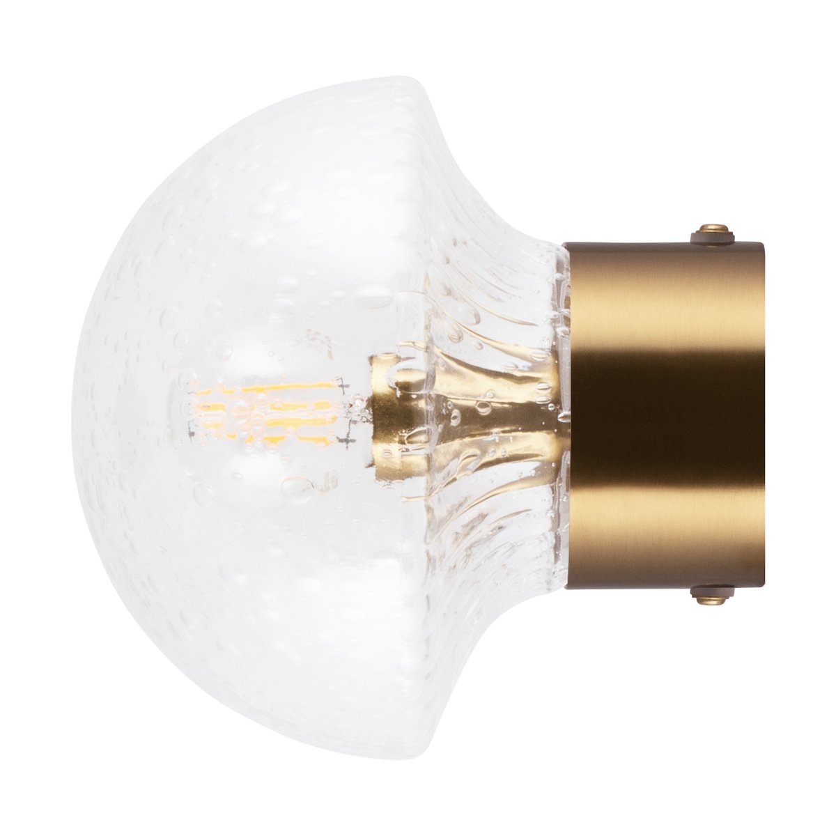 Bilde av Globen Lighting Fungo plafond Ø16 cm Klar-børstet messing