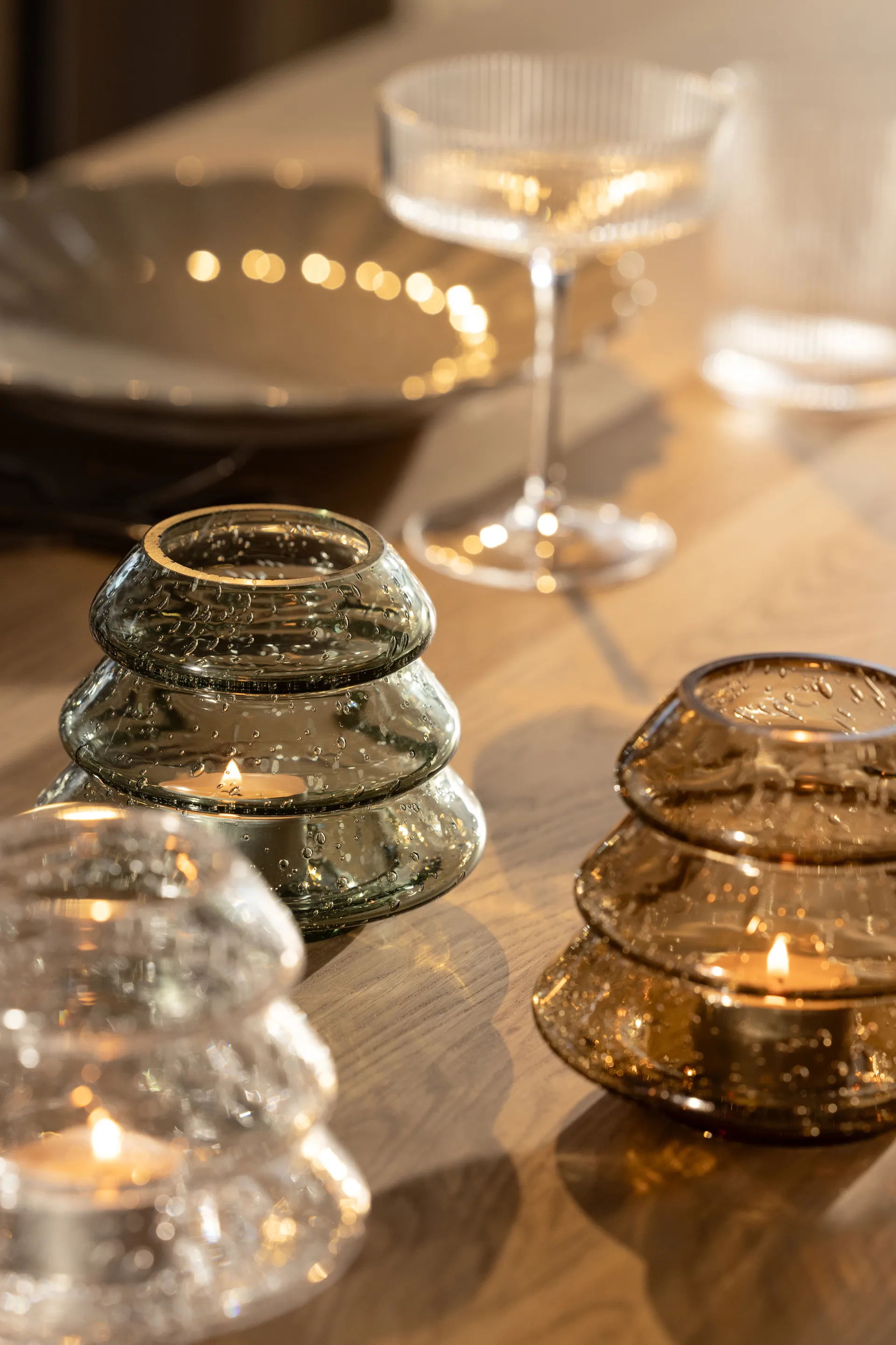 Gran 12 telysholder, Grønn Globen Lighting