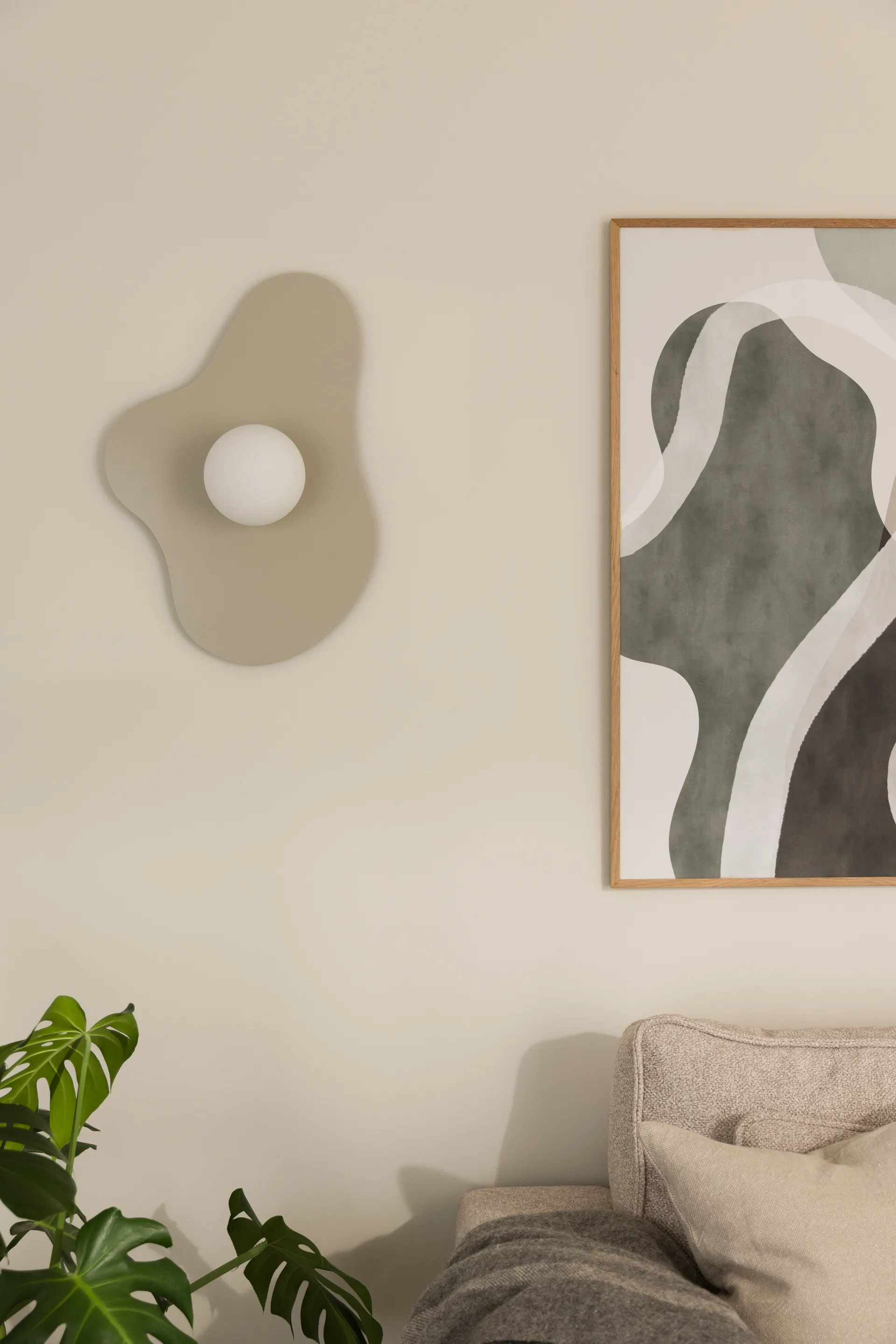 Illusion vegglampe/plafond 60 cm, Beige Globen Lighting