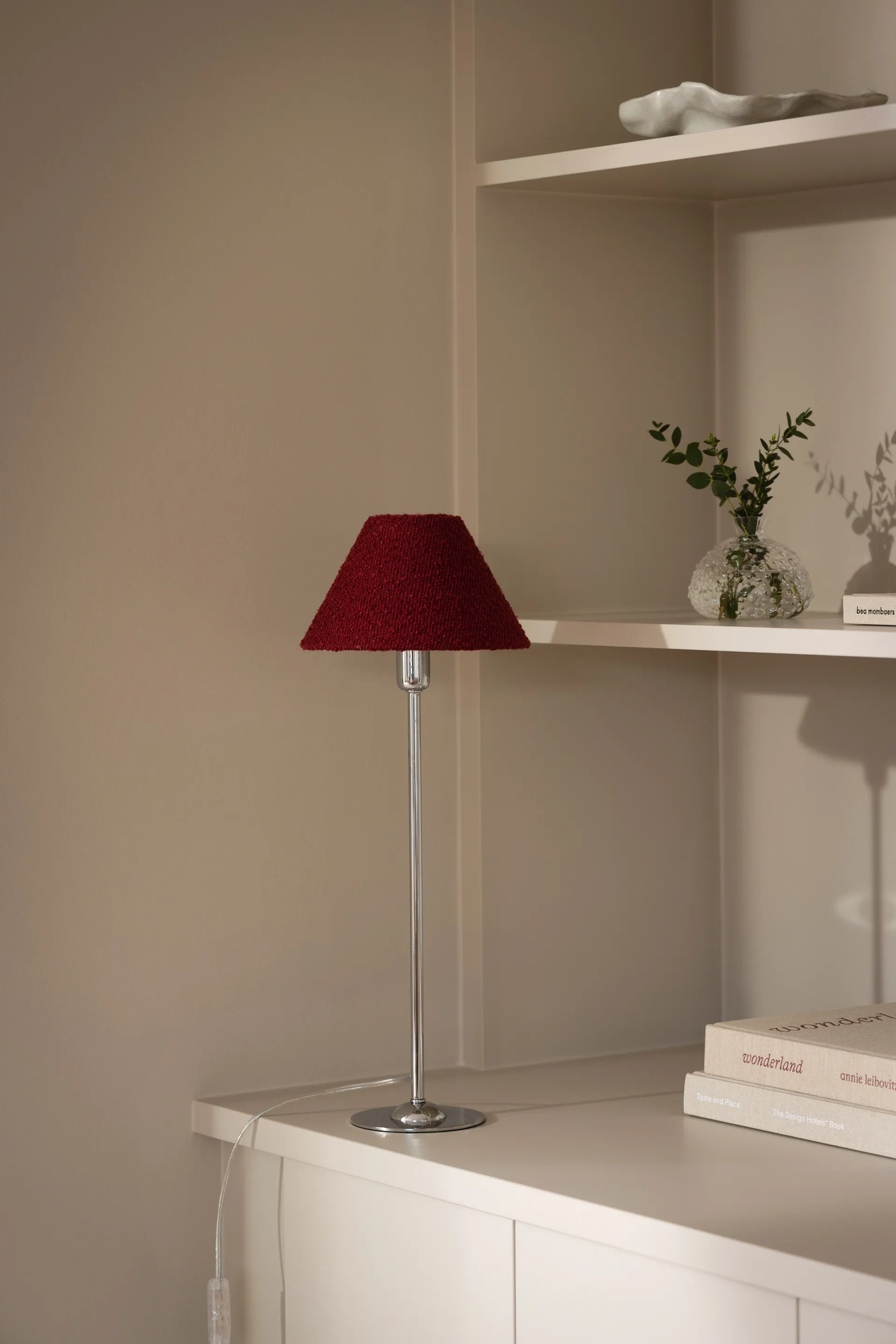 Iris 20 lampeskjerm, Bouclé burgundy Globen Lighting