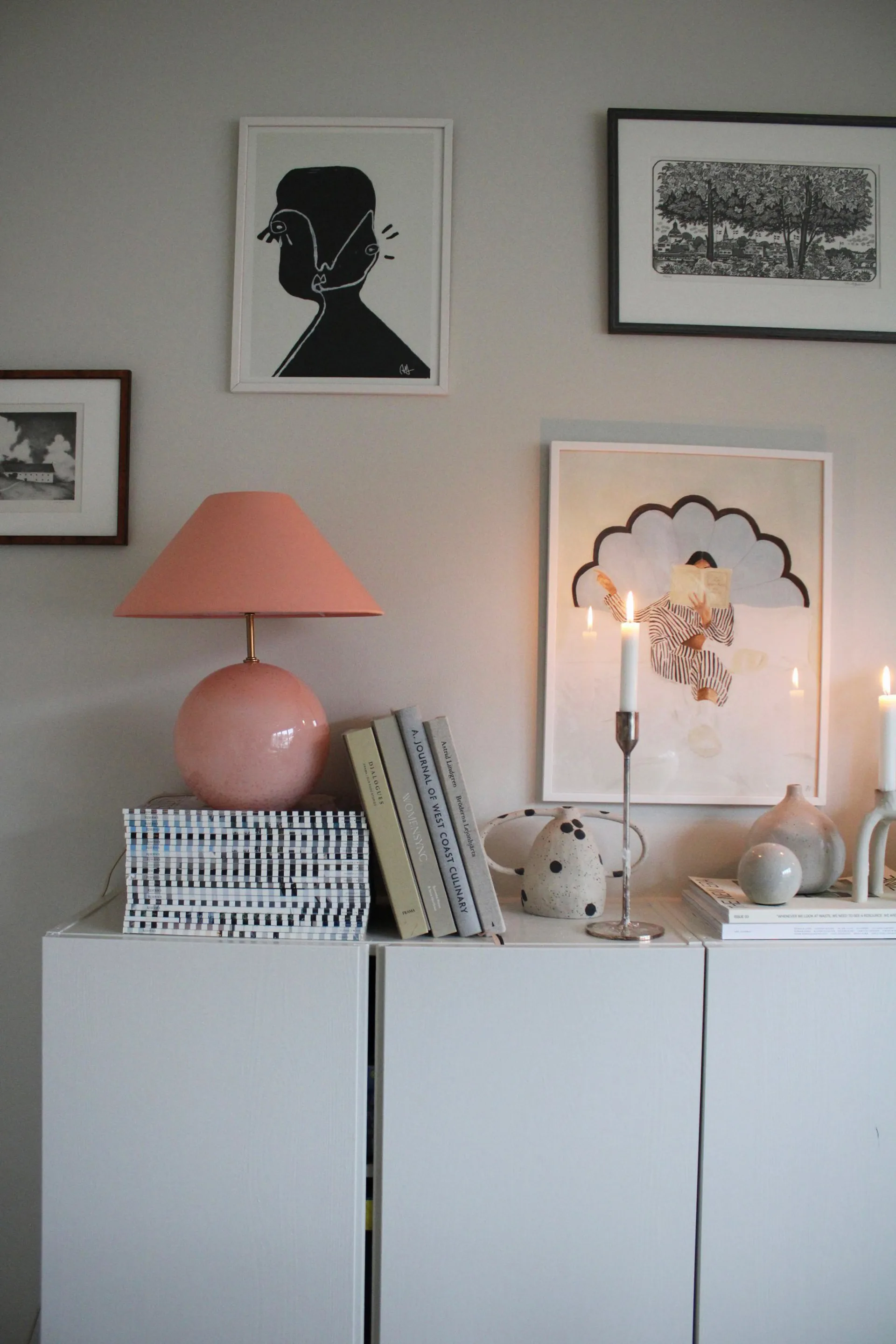 Iris 35 bordlampe 39 cm, Blush Globen Lighting