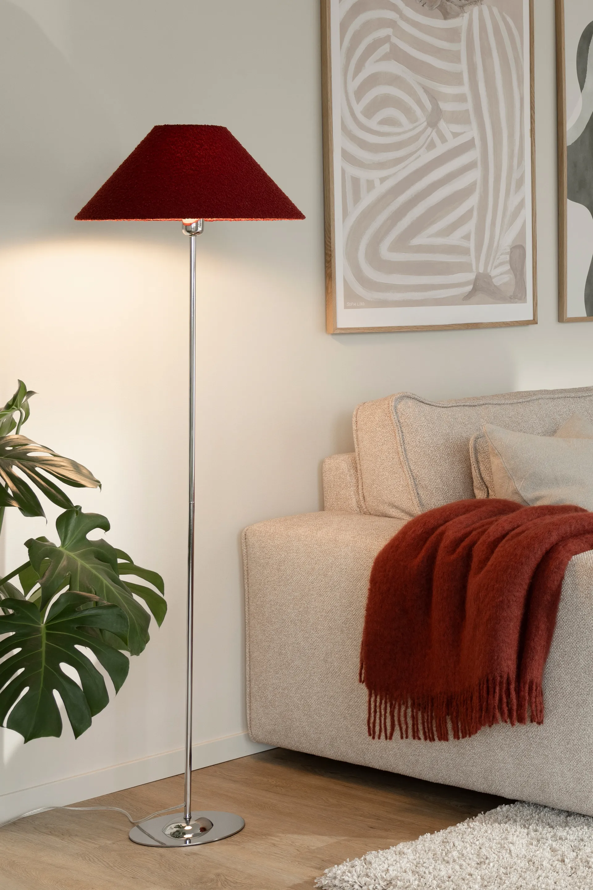 Iris gulvlampefot, Krom Globen Lighting