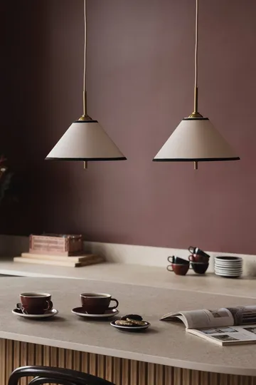 Iris pendel 25 - Creme-noir (hvit-gullfarget) - Globen Lighting