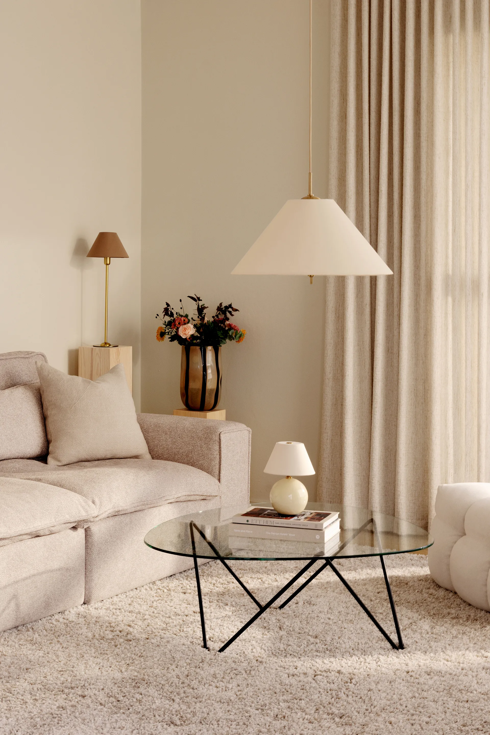 Iris pendel 50, Krem Globen Lighting