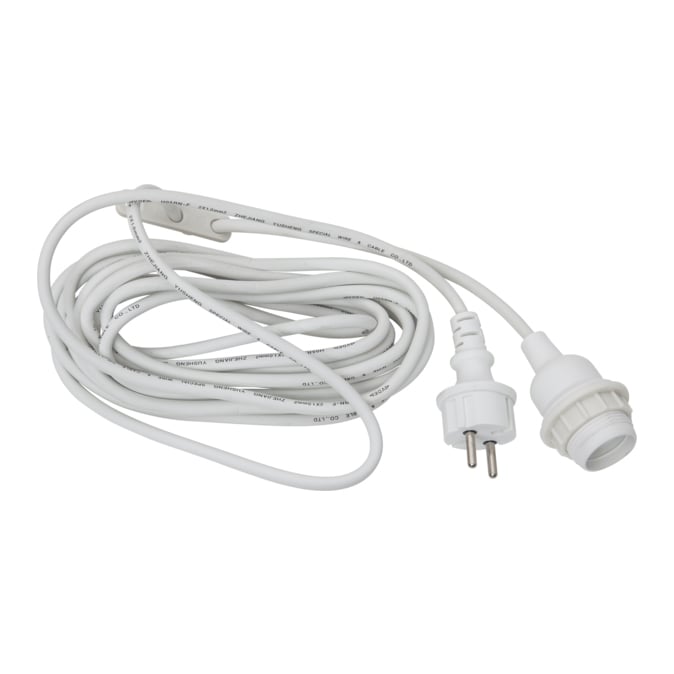 Globen Lighting Lampeoppheng ute IP44 Hvit | Skandinavisk Design | Lampeoppheng & Lampeledninger | Hvit