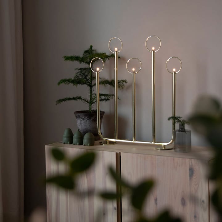 Natale 5 adventslysestake, hvit Globen Lighting