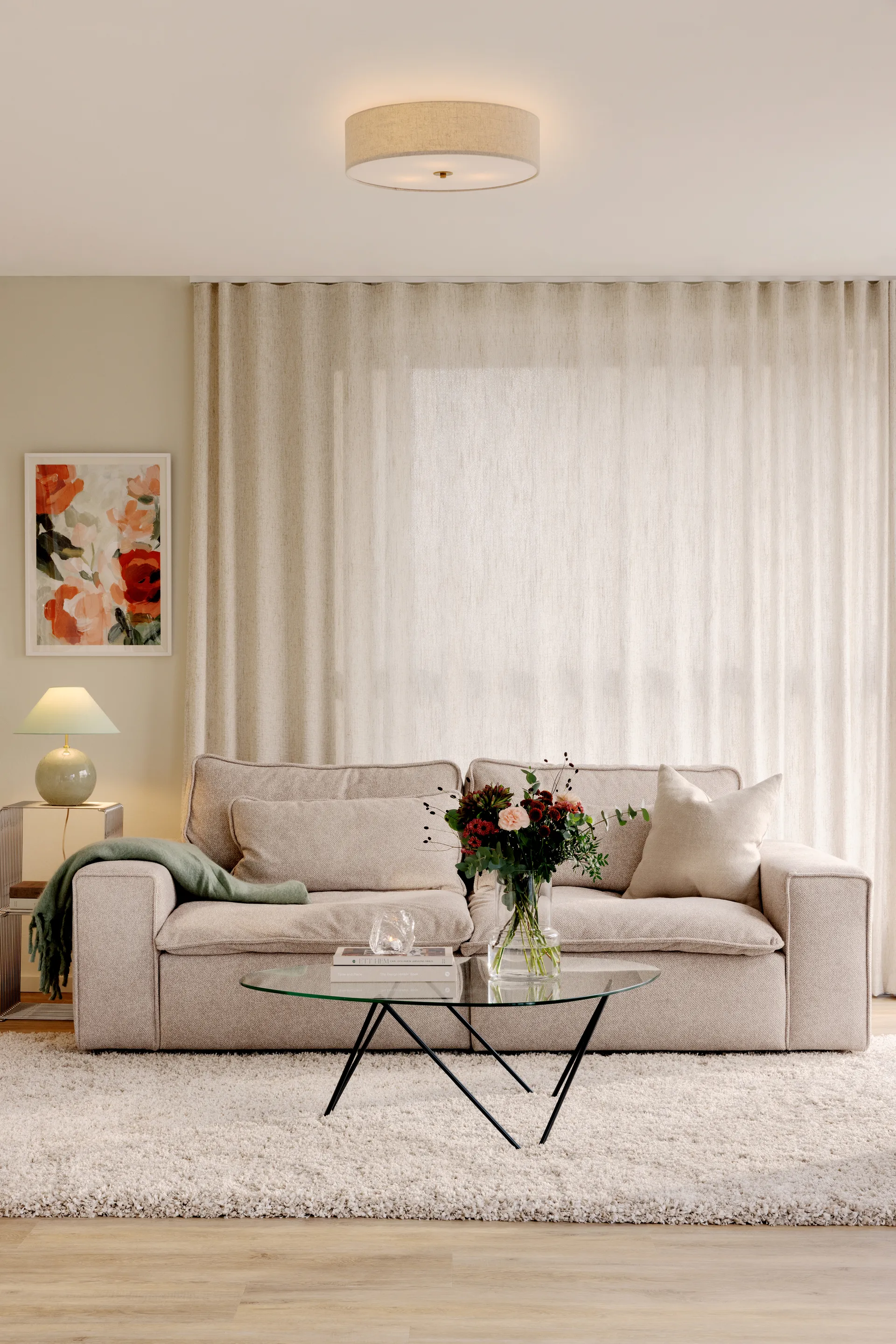 Noah 35 taklampe, Beige Globen Lighting