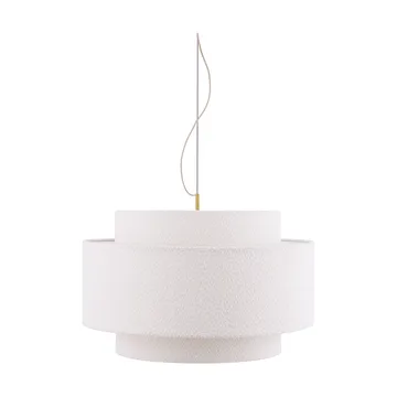 Noah pendel Ø70 cm - Bouclé hvit - Globen Lighting