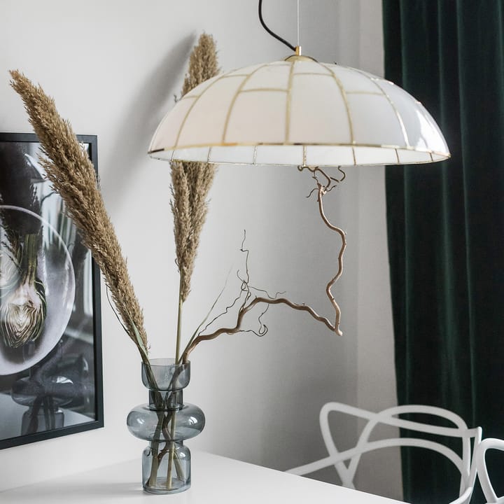 Ombrello pendel Ø60 cm hvitt glass, Messing Globen Lighting