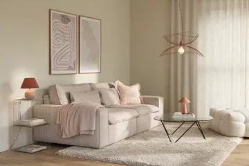 Ray taklampe Ø70 cm - Dempet rosa - Globen Lighting