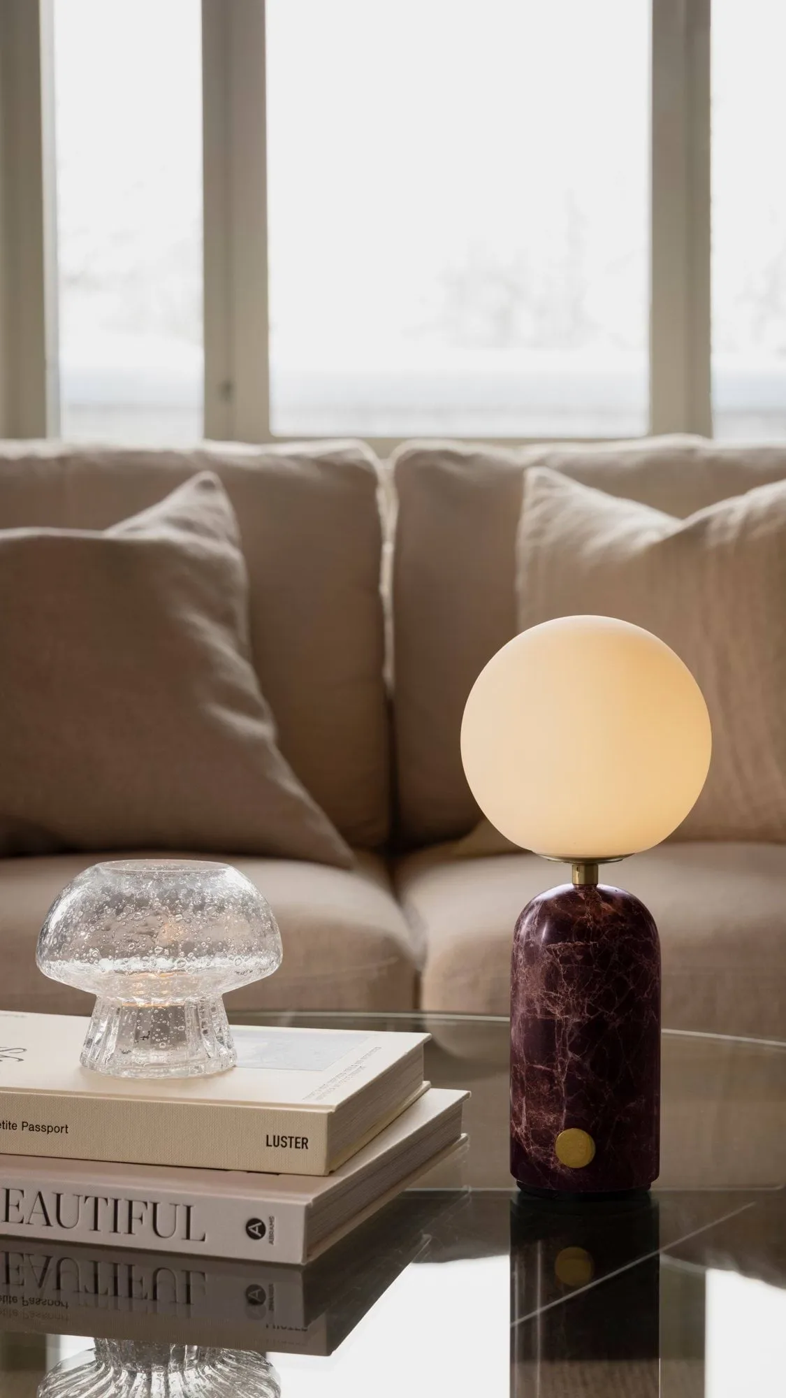 Torrano portabel bordlampe, Rosso levanto Globen Lighting