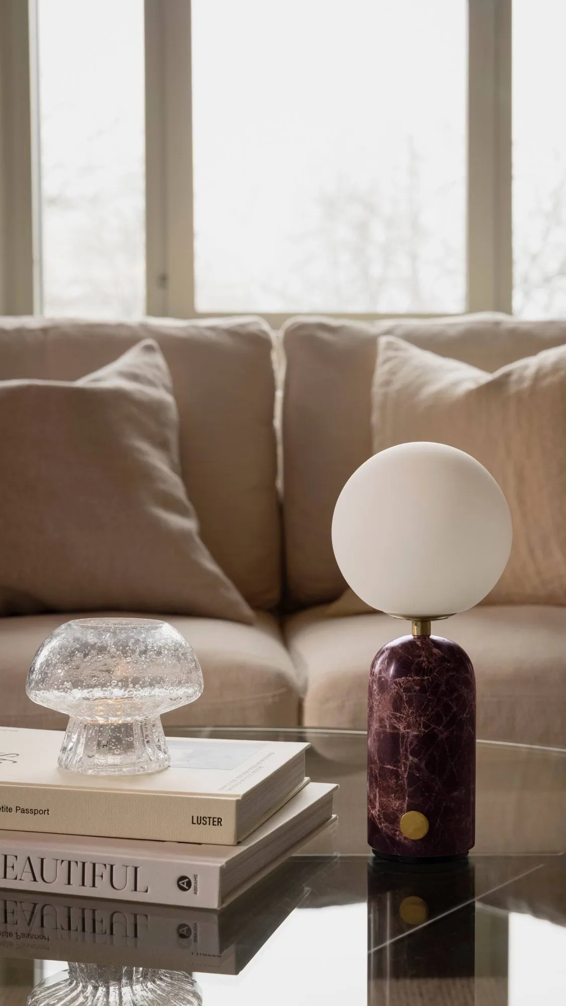 Torrano portabel bordlampe, Rosso levanto Globen Lighting