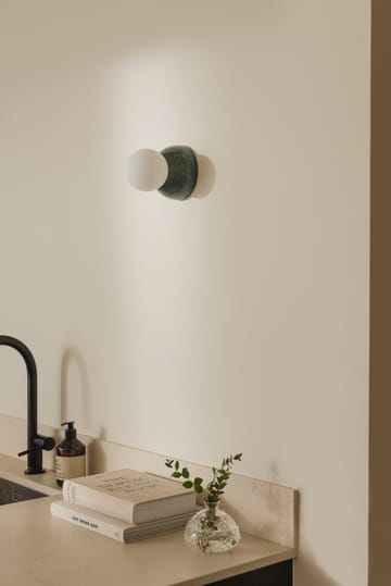 Torrano vegglampe/takplafond 13 cm - Mørkegrønn marmor - Globen Lighting