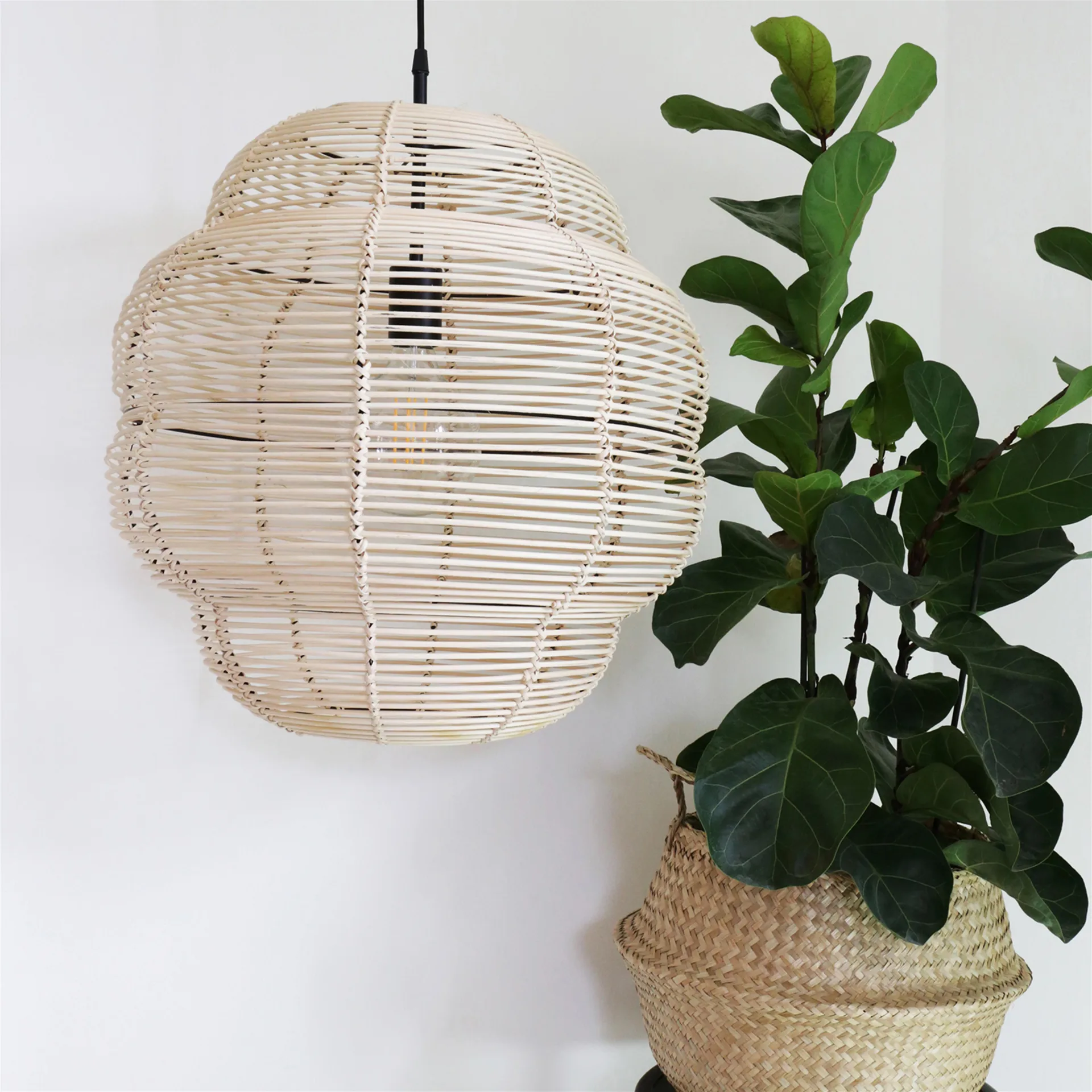 Wagner taklampe, natur Globen Lighting