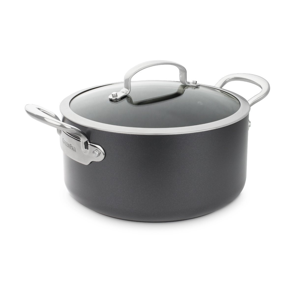 GreenPan Barcelona gryte med lokk 3,1 l | Skandinavisk Design | Gryter | Svart