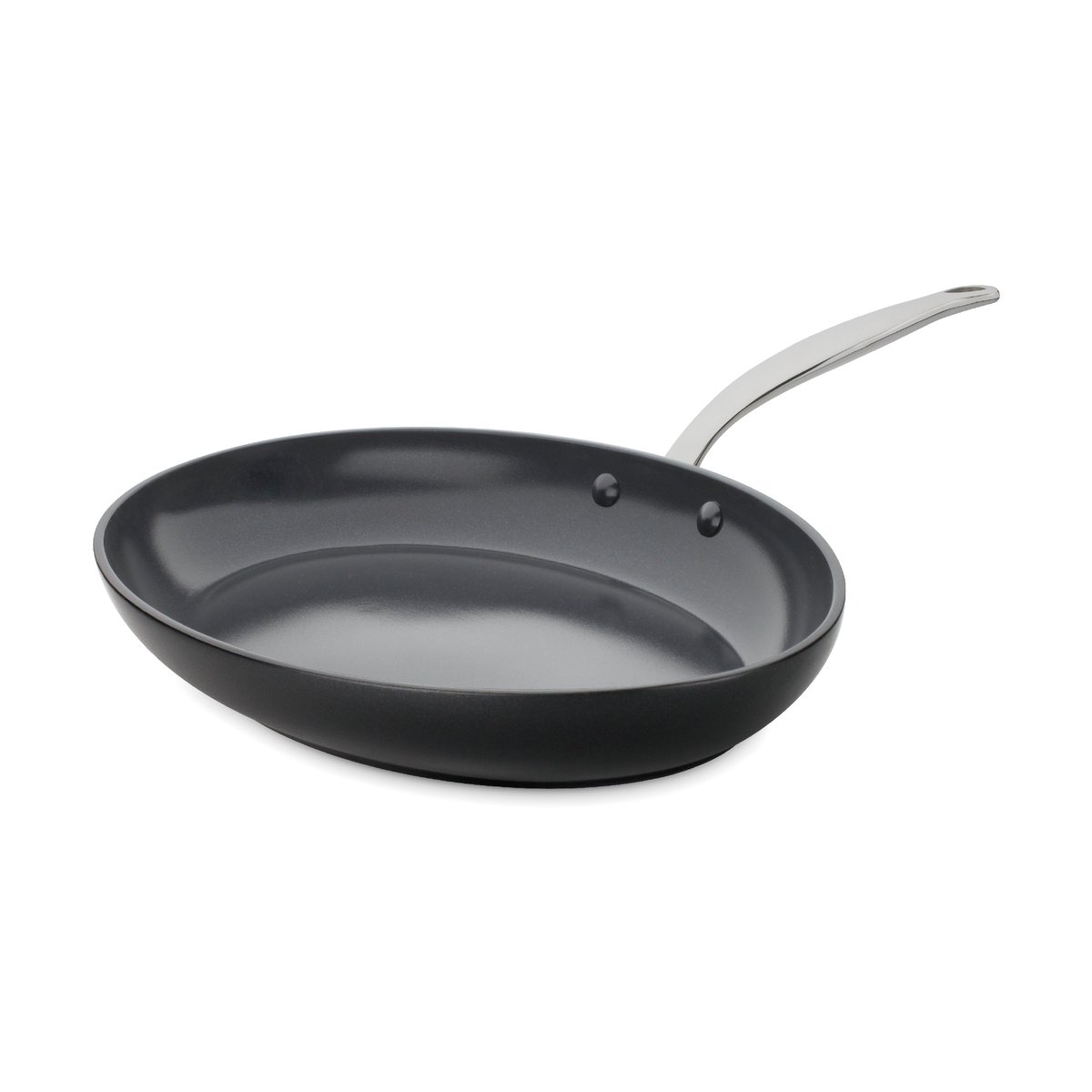 GreenPan Barcelona oval stekepanne 23x33 cm | Skandinavisk Design | Stekepanner | Svart