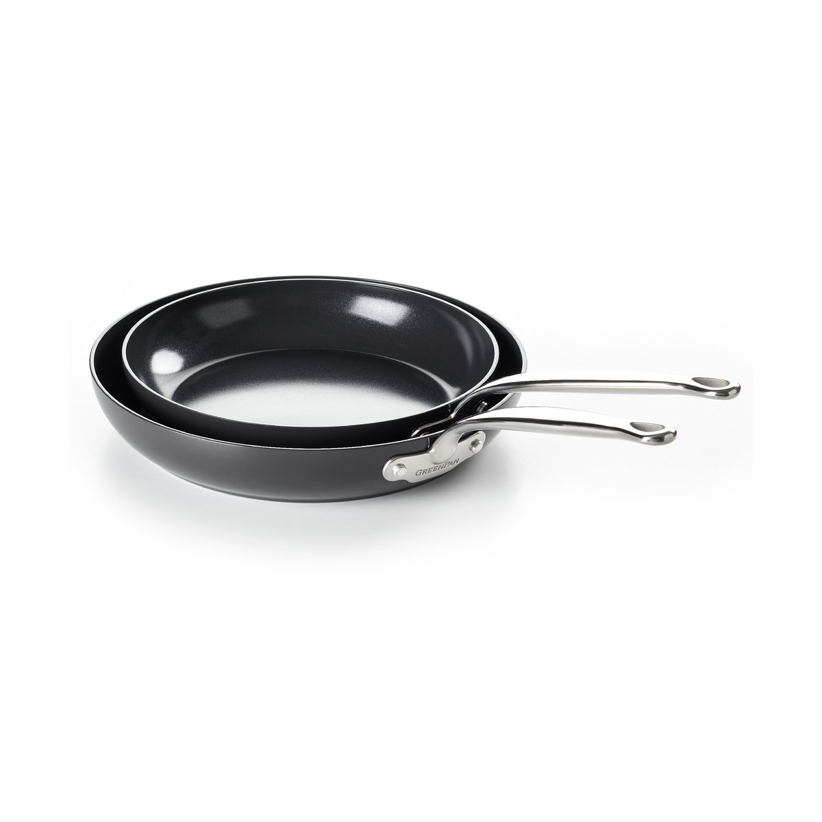 GreenPan Barcelona stekepannesett 24 + 28 cm | Skandinavisk Design | Stekepanner | Svart