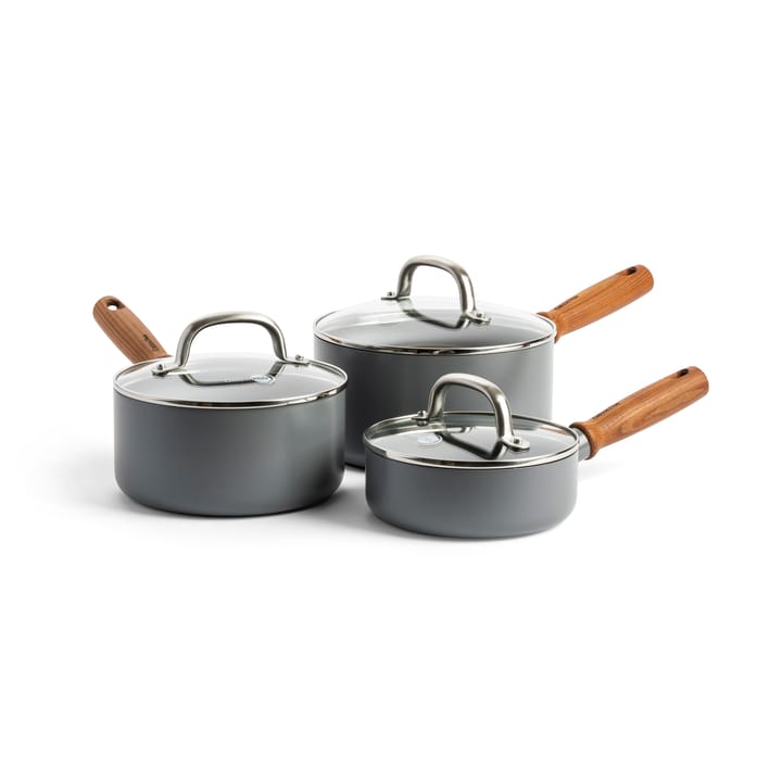 Mayflower Pro kasserollesett + lokk, 6 deler GreenPan