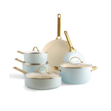 Padova gryte- og stekepannesett 10 deler - Light blue - GreenPan
