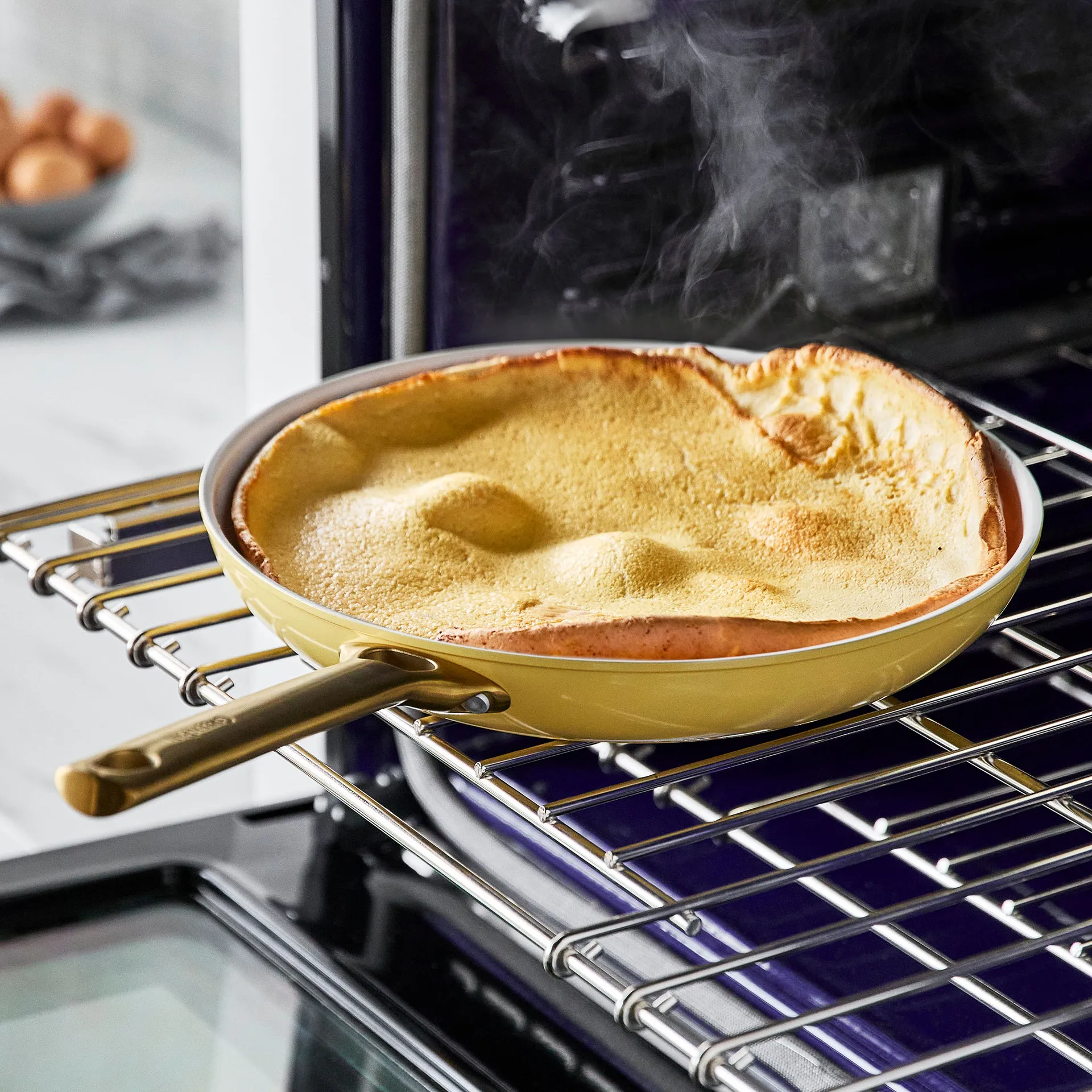 Padova gryte- og stekepannesett 10 deler, Sunshine yellow GreenPan