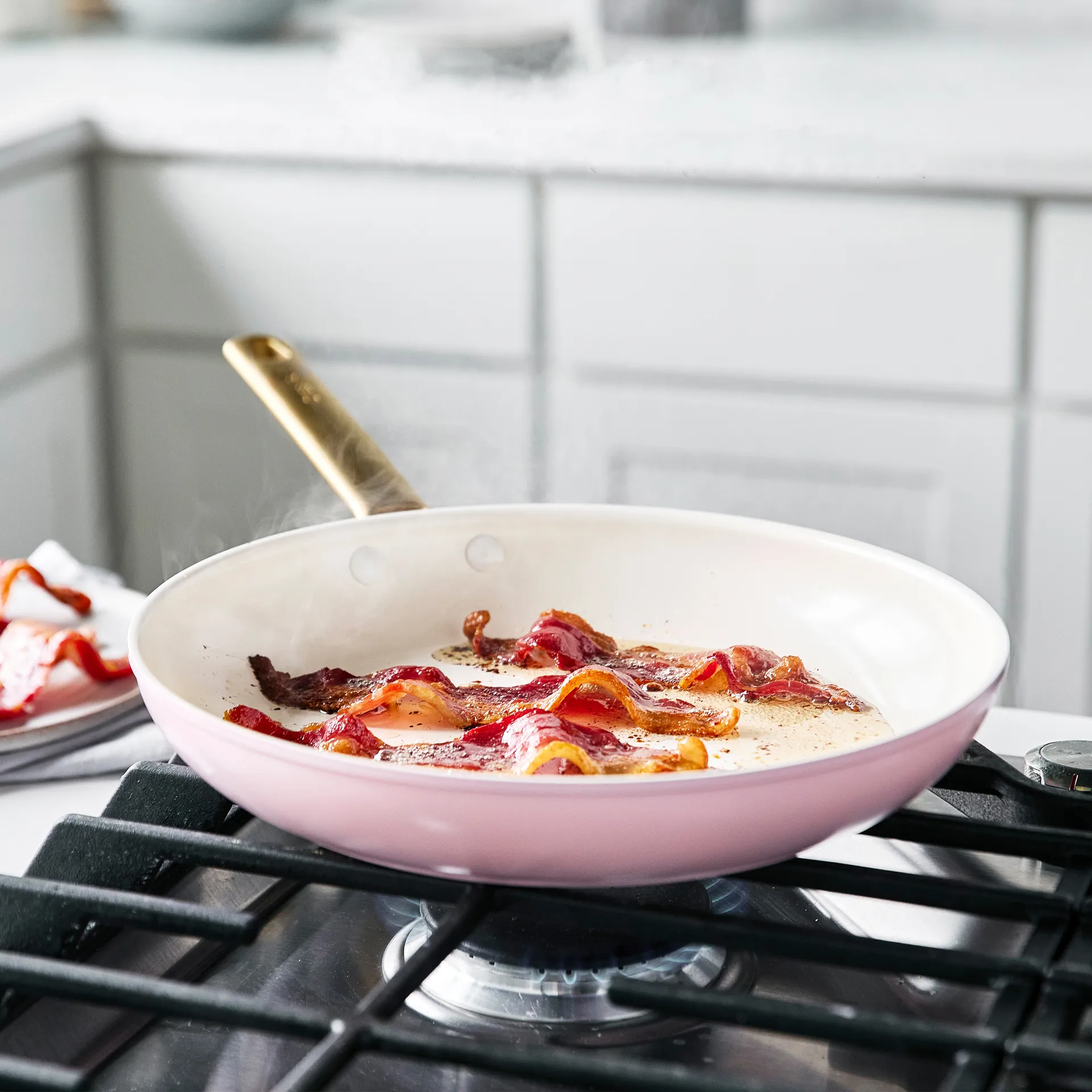 Padova stekepannesett 20 + 26 cm, Blush pink GreenPan