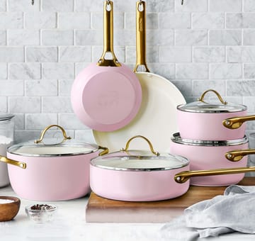 Padova stekepannesett 20 + 26 cm - Blush pink - GreenPan