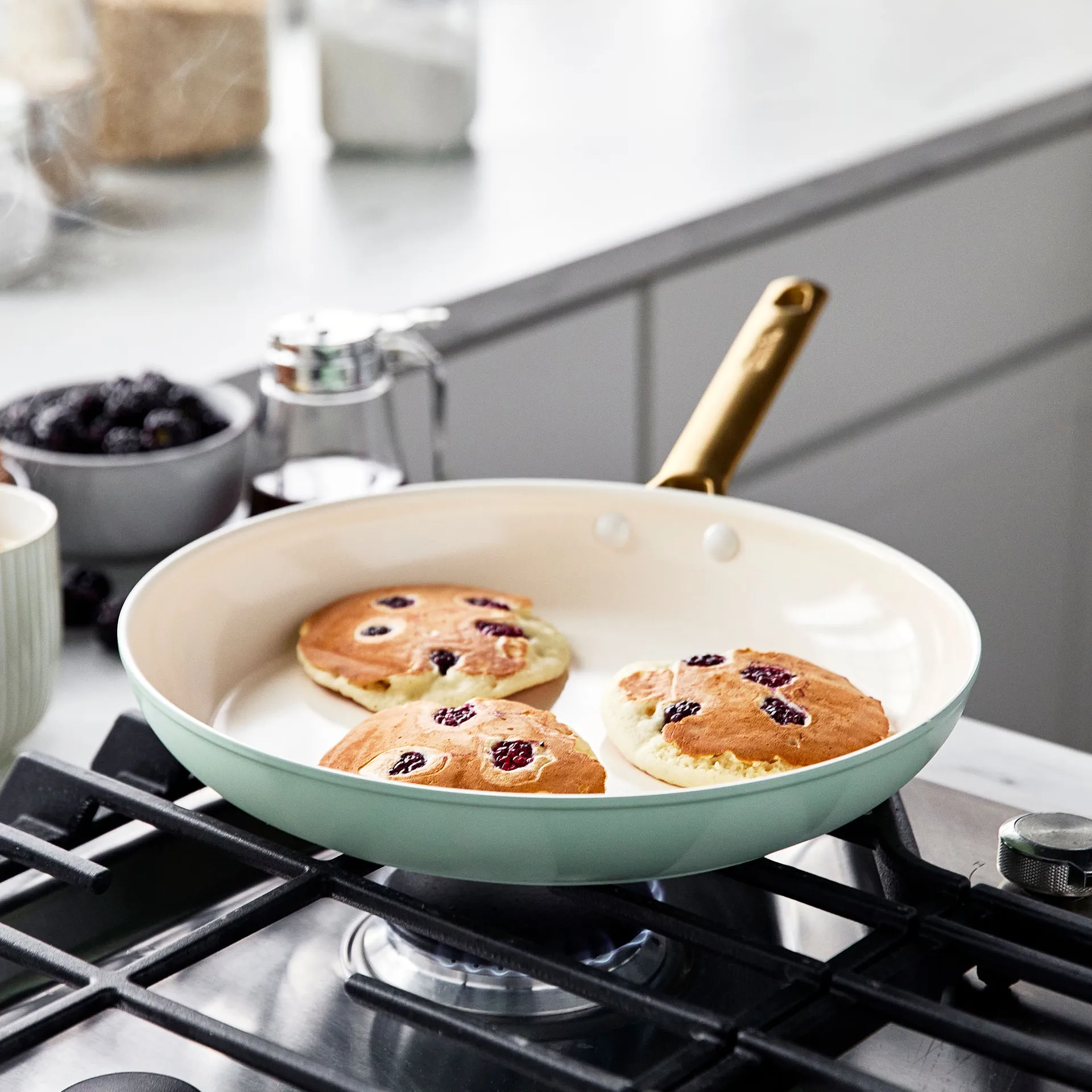 Padova stekepannesett 20 + 26 cm, Mint green GreenPan