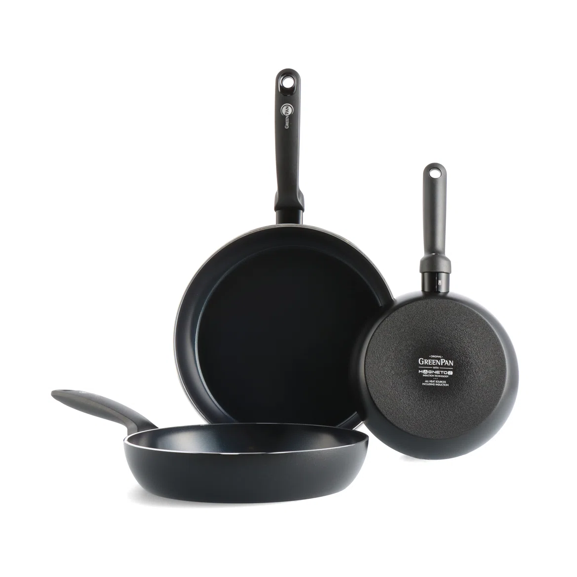 GreenPan Torino stekepannesett 3 deler | Skandinavisk Design | Stekepanner | Svart