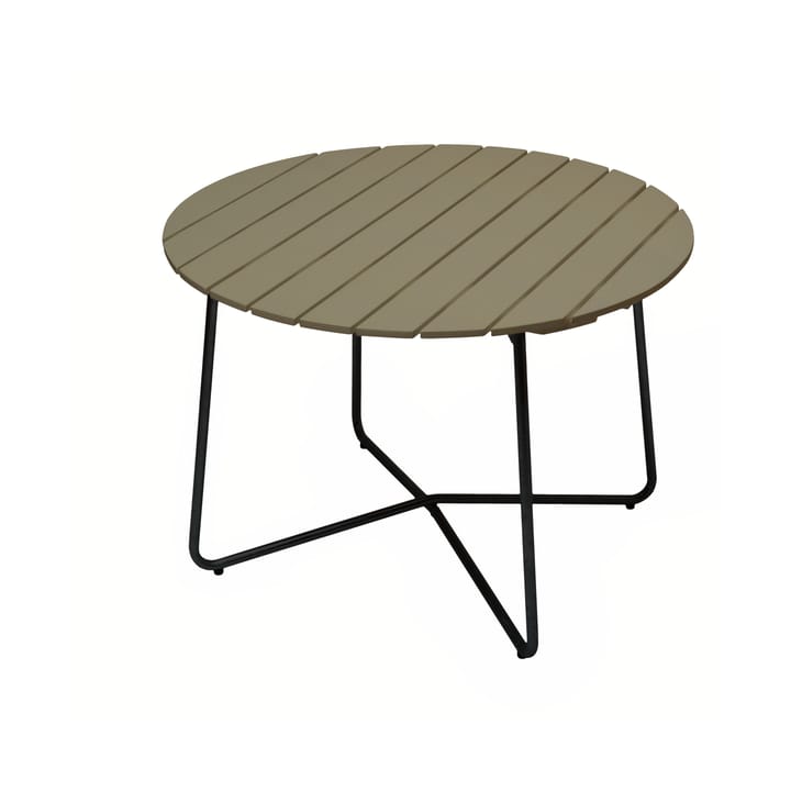 9A spisebord - Lysegrønn eik-svart, Ø100 cm - Grythyttan Stålmöbler
