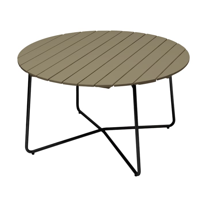 9A spisebord - Lysegrønn eik-svart, Ø120 cm - Grythyttan Stålmöbler