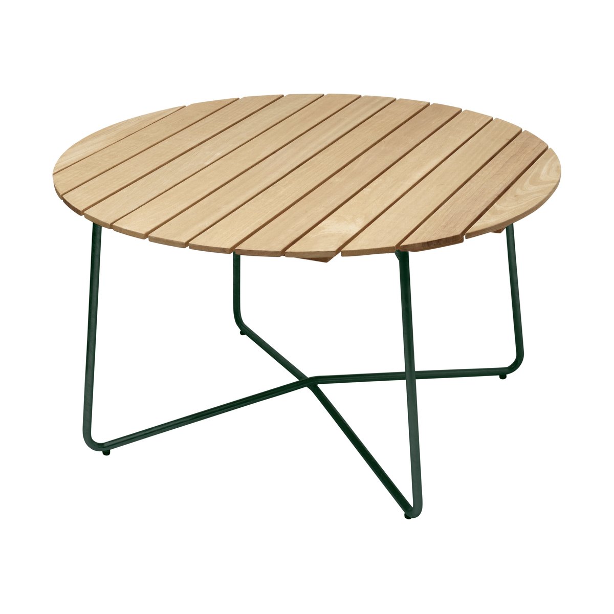 Grythyttan Stålmöbler 9A spisebord Oljet furu-grønn, Ø120 cm