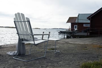 A3 solseng - Hvit lakkert varmgalvanisert eik - Grythyttan Stålmöbler