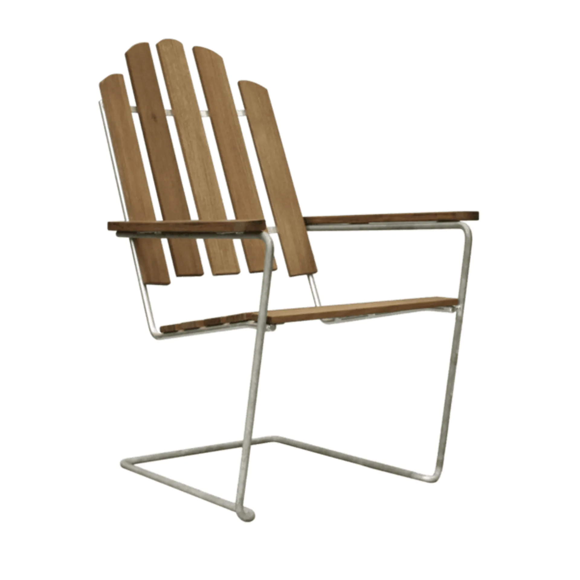 A3 solseng, Teak-varmgalvanisert stativ Grythyttan Stålmöbler