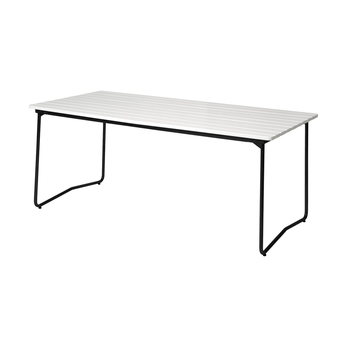 Grythyttan Stålmöbler B31 170 spisebord Hvitlakkert eik-svart