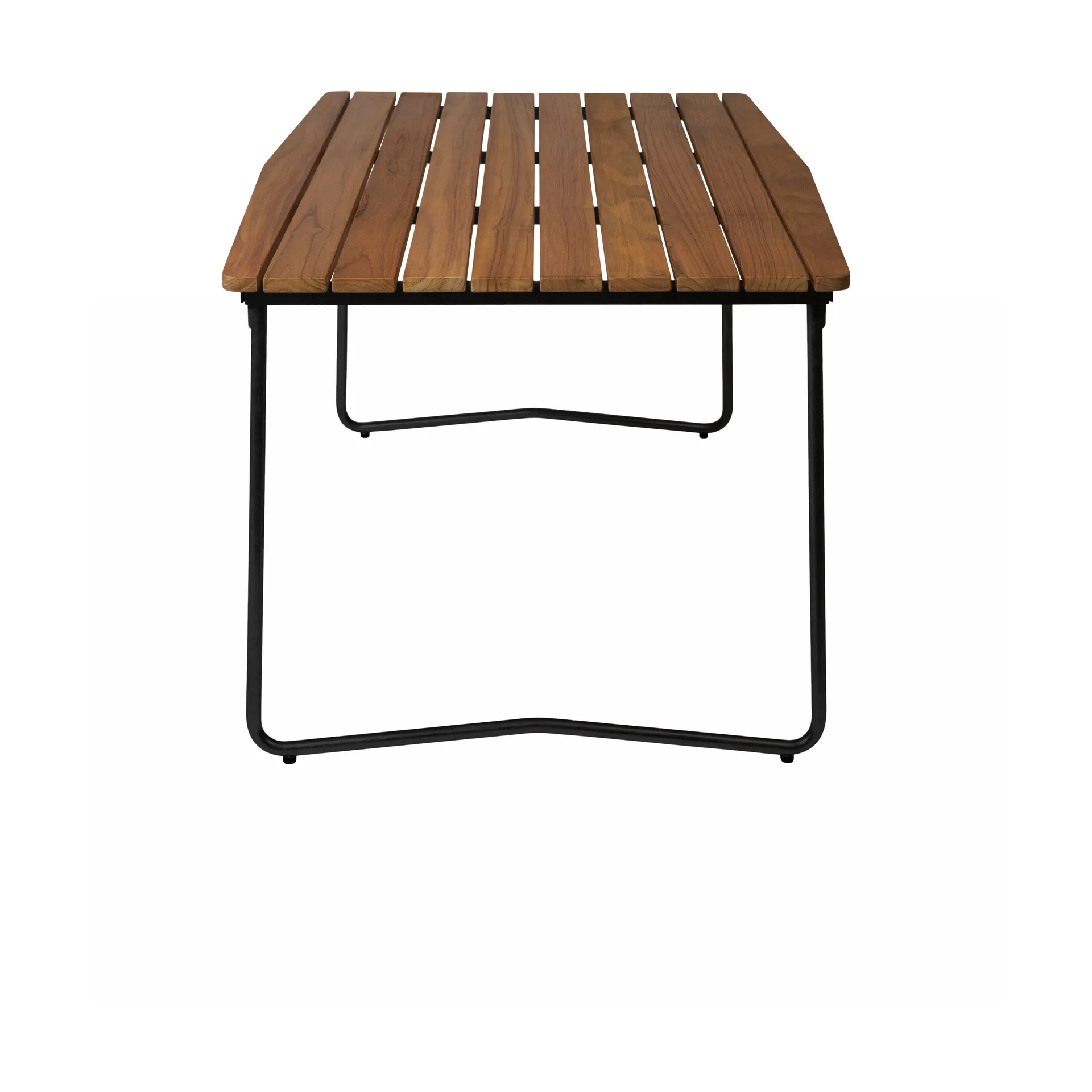 B31 spisebord, Ubehandlet teak-svart Grythyttan Stålmöbler