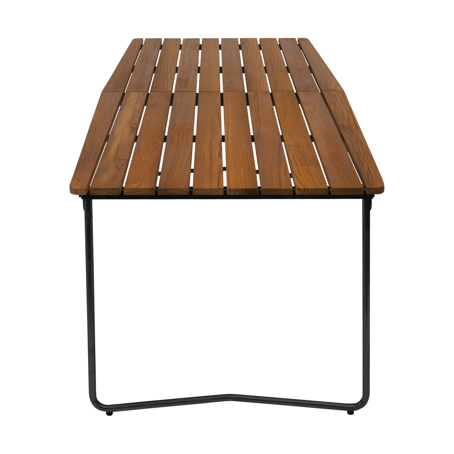 B31 spisebord, Ubehandlet teak-svart Grythyttan Stålmöbler