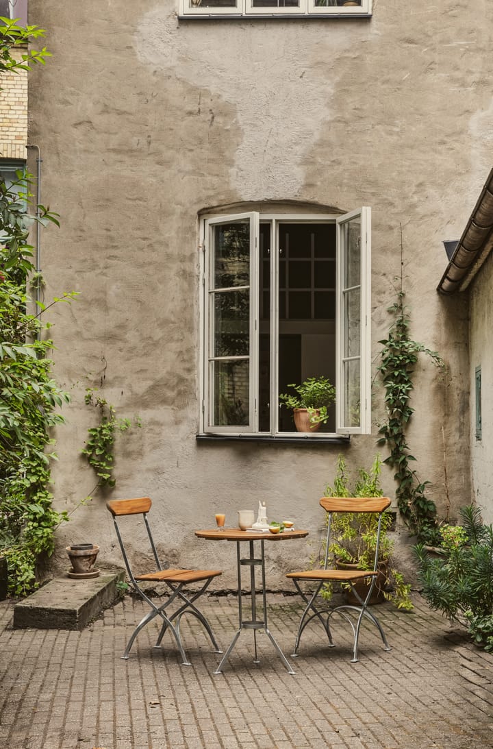 Bryggeristol - Teak-varmgalvanisert stativ - Grythyttan Stålmöbler