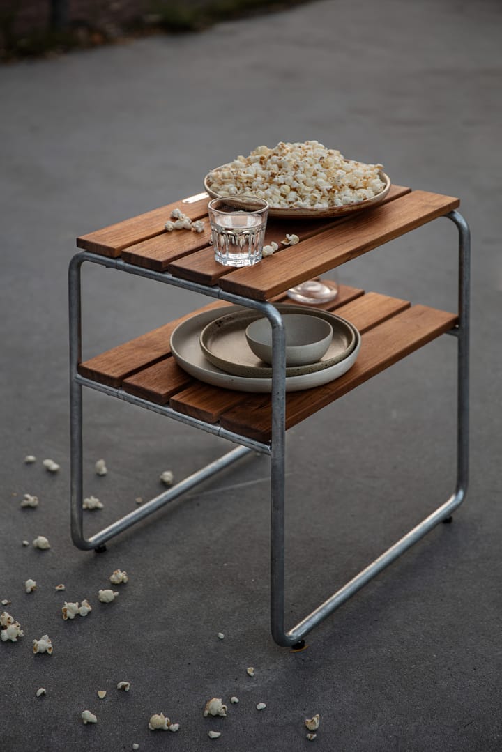Grythyttan sidebord, Teak-varmgalvanisert stativ Grythyttan Stålmöbler