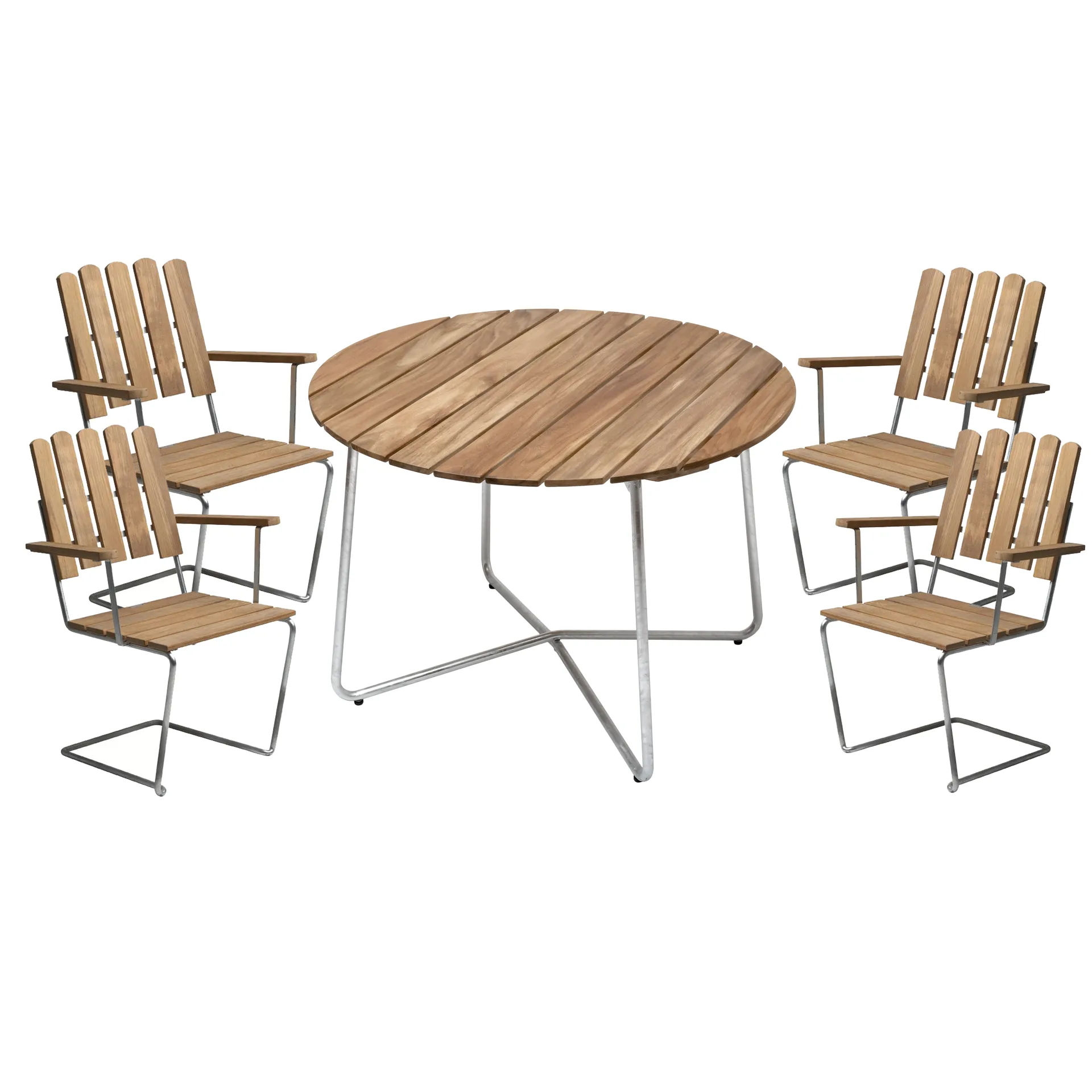 Grythyttan spisegruppe ø100 cm - teak Grythyttan Stålmöbler