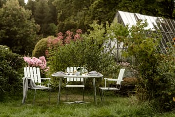 Grythyttan spisegruppe hvit 9A Ø120cm + 5stk A2 - undefined - Grythyttan Stålmöbler
