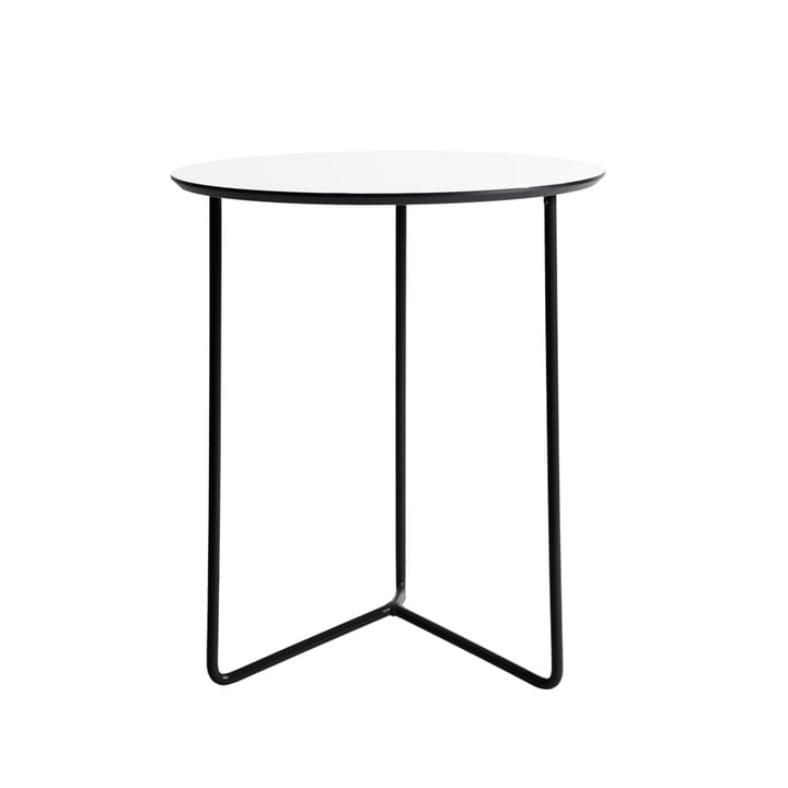 High Tech bord Ø60 cm - Hvit-svart stativ - Grythyttan Stålmöbler