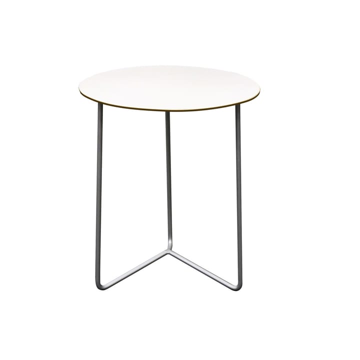 High Tech bord Ø60 cm - Hvit-varmgalvanisert stativ - Grythyttan Stålmöbler