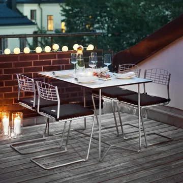High Tech spisegruppe - Rektangulært spisebord - Grythyttan Stålmöbler