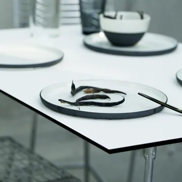 High Tech spisegruppe - Rektangulært spisebord - Grythyttan Stålmöbler