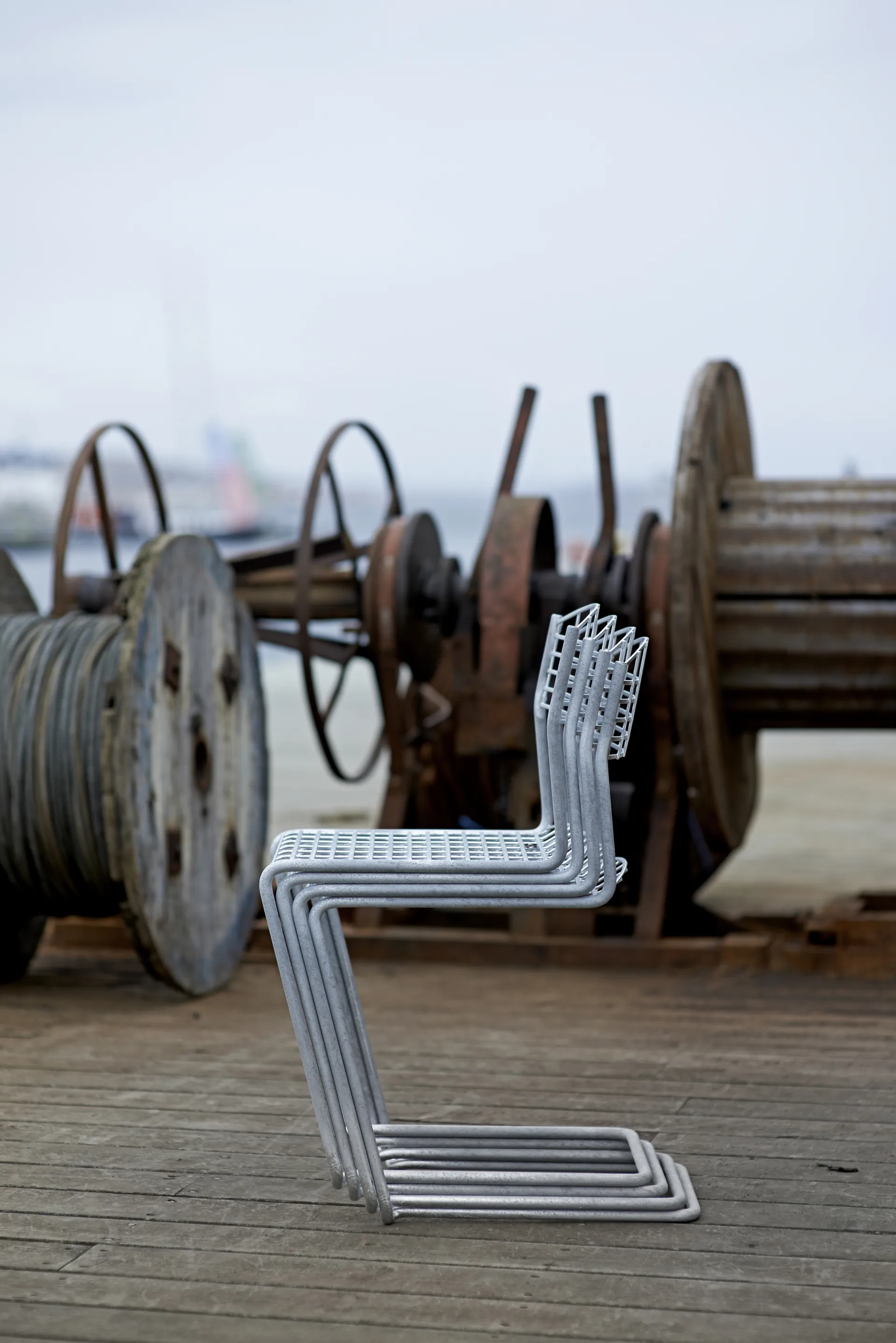High Tech stol, Varmgalvanisert Grythyttan Stålmöbler