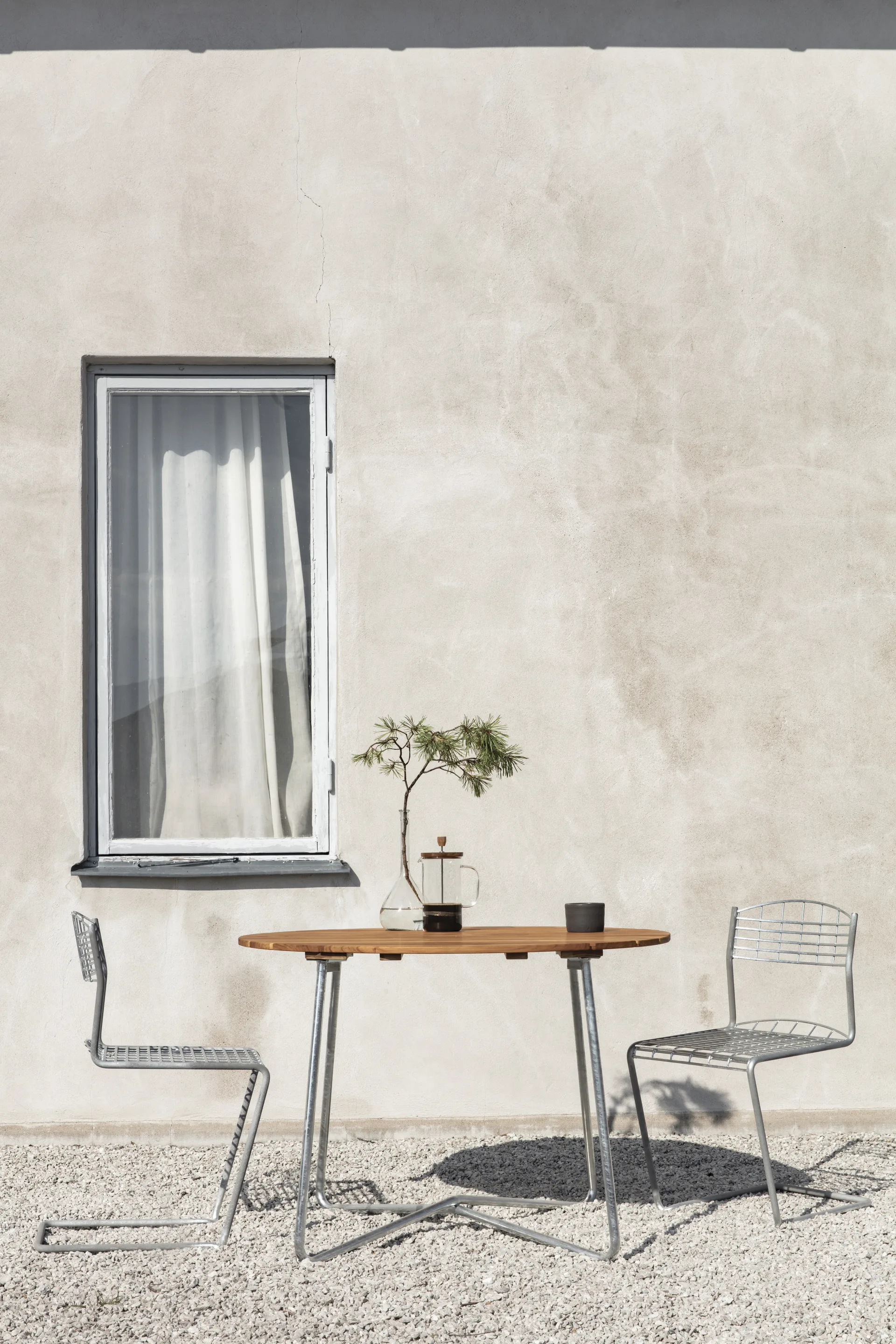 High Tech stol, Varmgalvanisert Grythyttan Stålmöbler