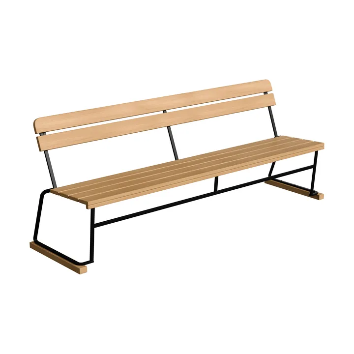 Sofa 5 - Oljet eik-svart stålstativ - Grythyttan Stålmöbler